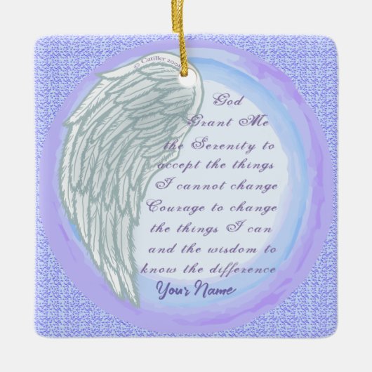 Serenity Gebed Christelijk Keramisch Ornament (Voorkant)