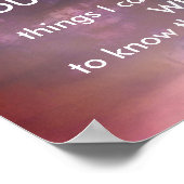 serenity gebed citeert natuur kunst paars en blauw poster (Hoek)