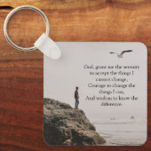 Serenity Gebed Contemplatief Strand Scène Sleutelhanger (Voorkant)