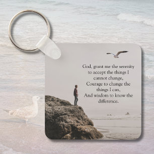 Serenity Gebed Contemplatief Strand Scène Sleutelhanger