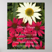 Serenity Gebed Echinacea Bloemen Fotografisch Poster (Voorkant)