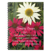 Serenity Gebed Echinacea Bloemen Notitieboek (Voorkant)