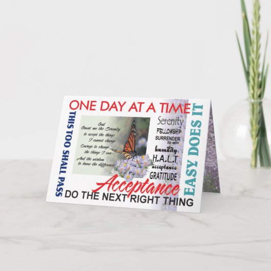 Serenity gebed en inspiratiekaart kaart (Voorkant)