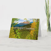 Serenity Gebed Herdenkingskaart met geel groen Kaart (Voorkant)