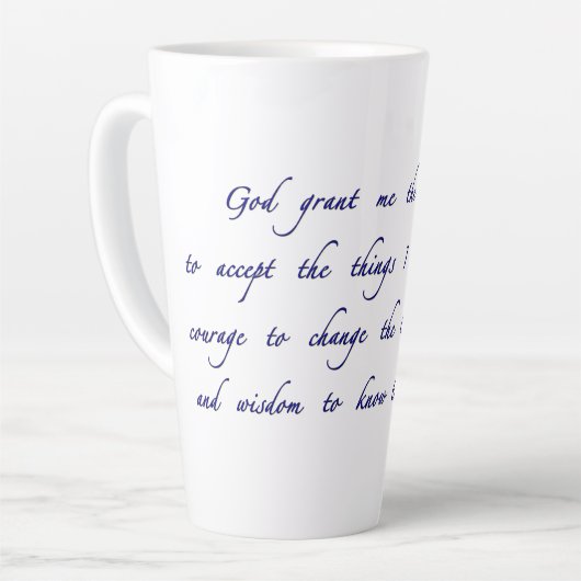 Serenity gebed latte mok (Linkerhoek)