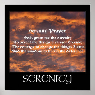 Serenity Gebed Morgen Hemel Inspirerend Poster