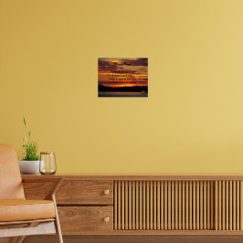 Serenity Gebed Oranje Zonsondergang Landschap Poster