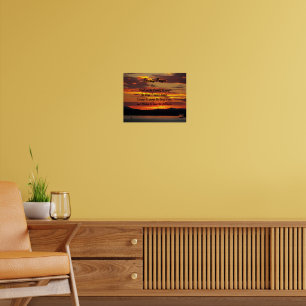 Serenity Gebed Oranje Zonsondergang Landschap Poster