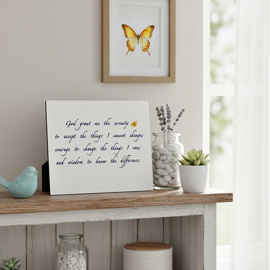 Serenity Gebed Plaquette Fotoplaat