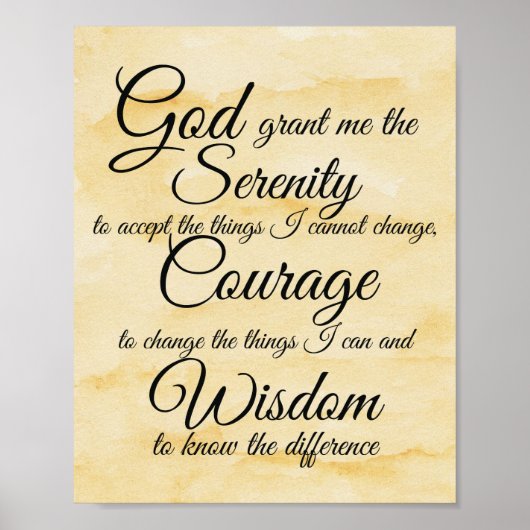 Serenity Gebed poster (Voorkant)