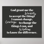 Serenity gebed poster bold grayk, white quote (Voorkant)