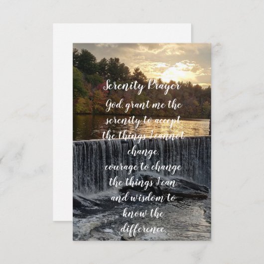 Serenity gebed RI HERFSTEN Ponaganset  Informatiekaartje (Voorkant / Achterkant)