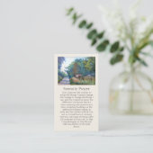 Serenity Gebed Schilderen met Purples Blues Greens Visitekaartje (Staand voorkant)