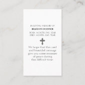 Serenity Gebed Schilderen met Purples Blues Greens Visitekaartje (Achterkant)