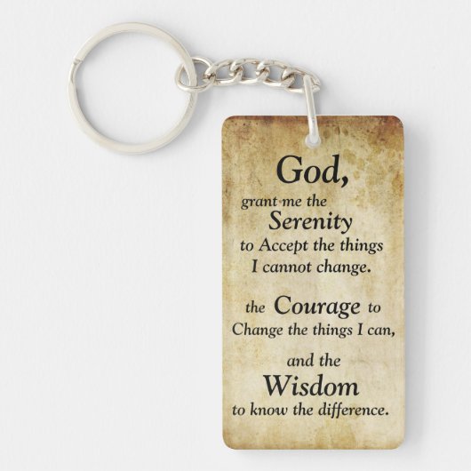 Serenity Gebed Sleutelhanger (Voorkant)