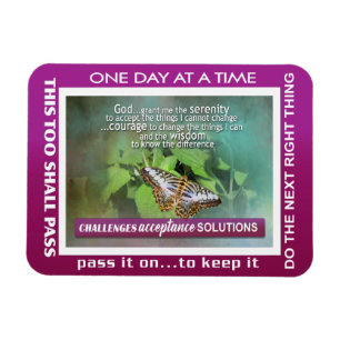 serenity gebed slogans vlinders Magneet