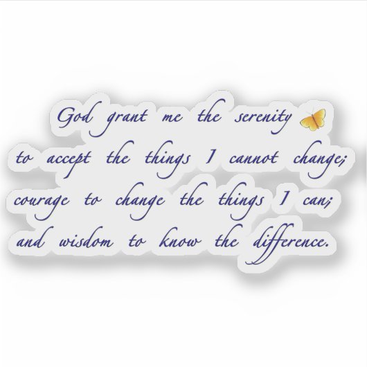 Serenity gebed sticker (Voorkant)