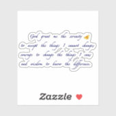 Serenity gebed sticker (Vel)