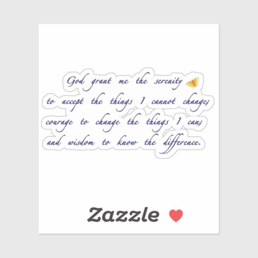 Serenity gebed sticker (Vel)