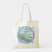 Serenity Gebed Violet Vleugel Tote Bag (Achterkant)