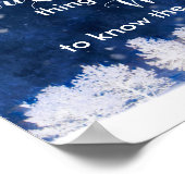 Serenity gebed witte en blauwe natuur kunst poster (Hoek)