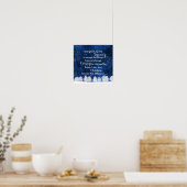 Serenity gebed witte en blauwe natuur kunst poster (Keuken)