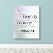 Serenity gebeden omwikkeld canvas op zachte kleure (Insitu (Houten vloer))