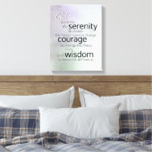 Serenity gebeden omwikkeld canvas op zachte kleure afdruk (Insitu (Slaapkamer))