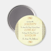 Serenity gedicht met gouden rand magneet (Voorkant / Achterkant)