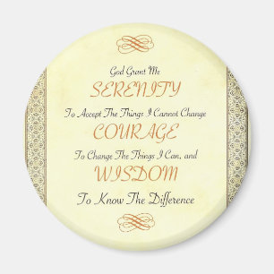 Serenity gedicht met gouden rand magneet