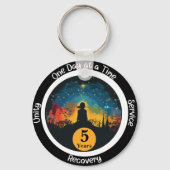 Serenity Gepersonaliseerd Sobriety Milestone Gift Sleutelhanger (Voorkant)