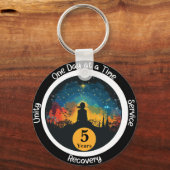 Serenity Gepersonaliseerd Sobriety Milestone Gift Sleutelhanger (Voorkant)