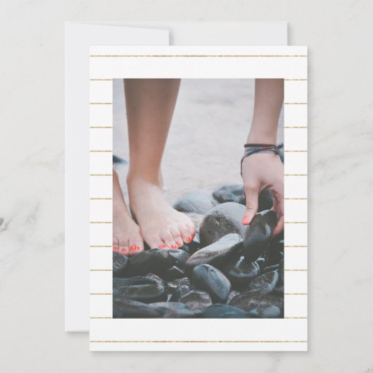 Serenity Greenery Geometric Celebration of Life Kaart (Achterkant)