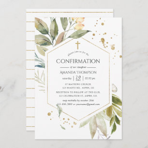 Serenity Greenery Geometric Confirmation Kaart