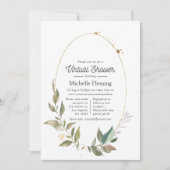 Serenity Greenery Geometric Virtual Shower Kaart (Voorkant)