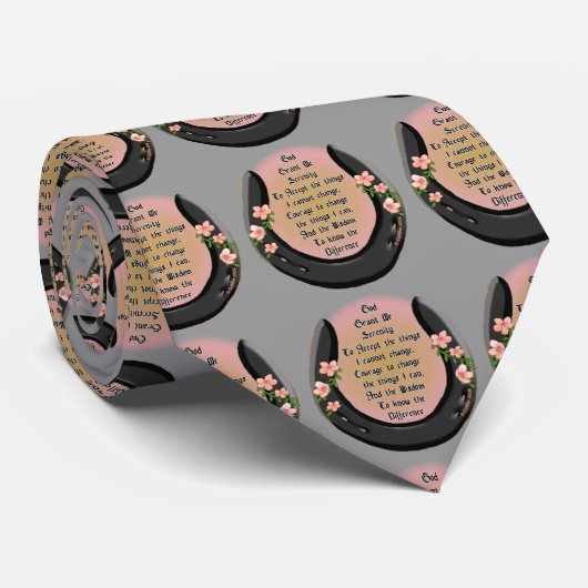 Serenity Grey Hoefijzer Stropdas (Opgerold)