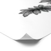 Serenity Herfsten: Waterval Charcoal Art Poster (Hoek)