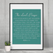 SERENITY | Het Onze Vader Gebed Blauw Groen Poster