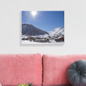 Serenity in a village Vald'Isere Canvas Print (Insitu (Woonkamer))