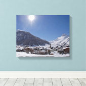 Serenity in a village Vald'Isere Canvas Print (Insitu (Houten vloer))