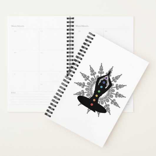 Serenity in Alignment: Yoga Pose en Chakras Planner (Display)