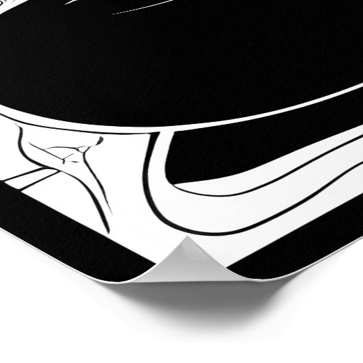 Serenity in Black and White: Buddha's Zen Garden Poster (Hoek)