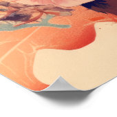 Serenity in Bloom: een levendige zangvogel Poster (Hoek)