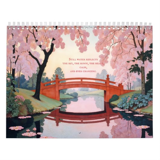 Serenity in Bloom Japanese Garden Wall Calendar Kalender (Hoes)