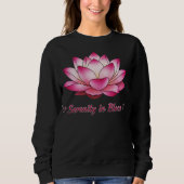 Serenity in Bloom Lotus Bloem Vreedzame Zen Bloeme Trui (Voorkant)