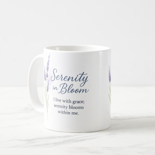 Serenity in Bloom — Mug Koffiemok (Voorkant links)
