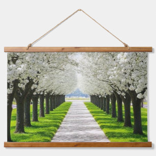 Serenity in Bloom – Natuur Pathway Fabric Wall Hangend Wandkleed