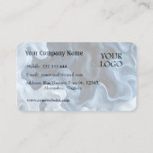 Serenity in Blue Abstract Flowing Forms Business C Visitekaartje (Achterkant)