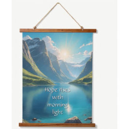 Serenity in Fjords Houten Tapijt met Muur Hangend Wandkleed