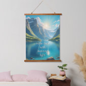 Serenity in Fjords Houten Tapijt met Muur Hangend Wandkleed (Slaapkamer)